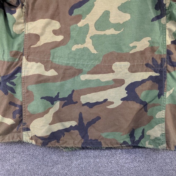 U.S. Army Mens Camo Cold Weather Field Coat Green Brown Size M Short - Picture 10 of 12